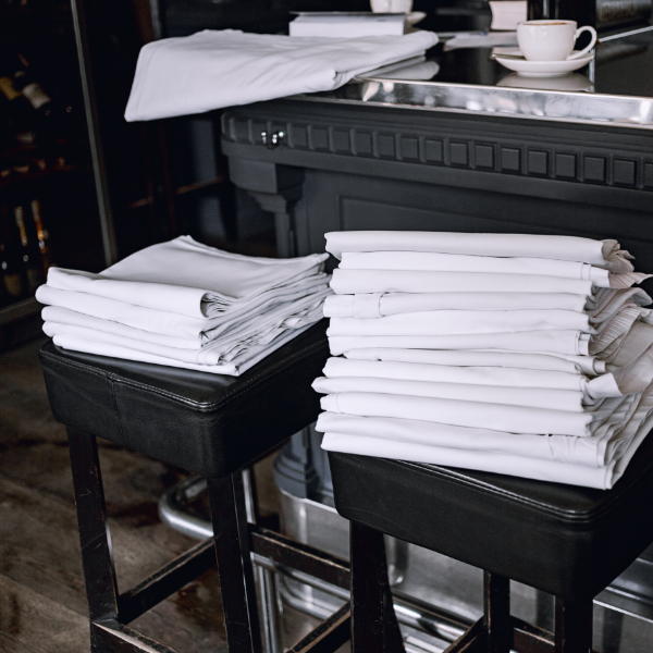 Restaurant Laundry Linens On Bar Stool 600X600